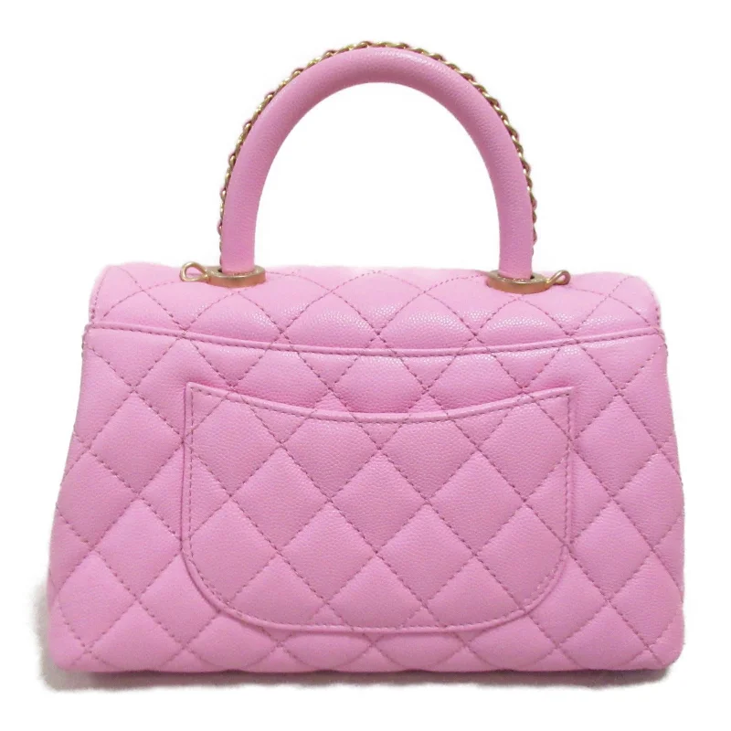 Chanel Handbag with Adjustable Strap for ComfortChanel Coco Handler 2w Shoulder Bag 2way Shoulder Bag Caviar S  Pink A92990