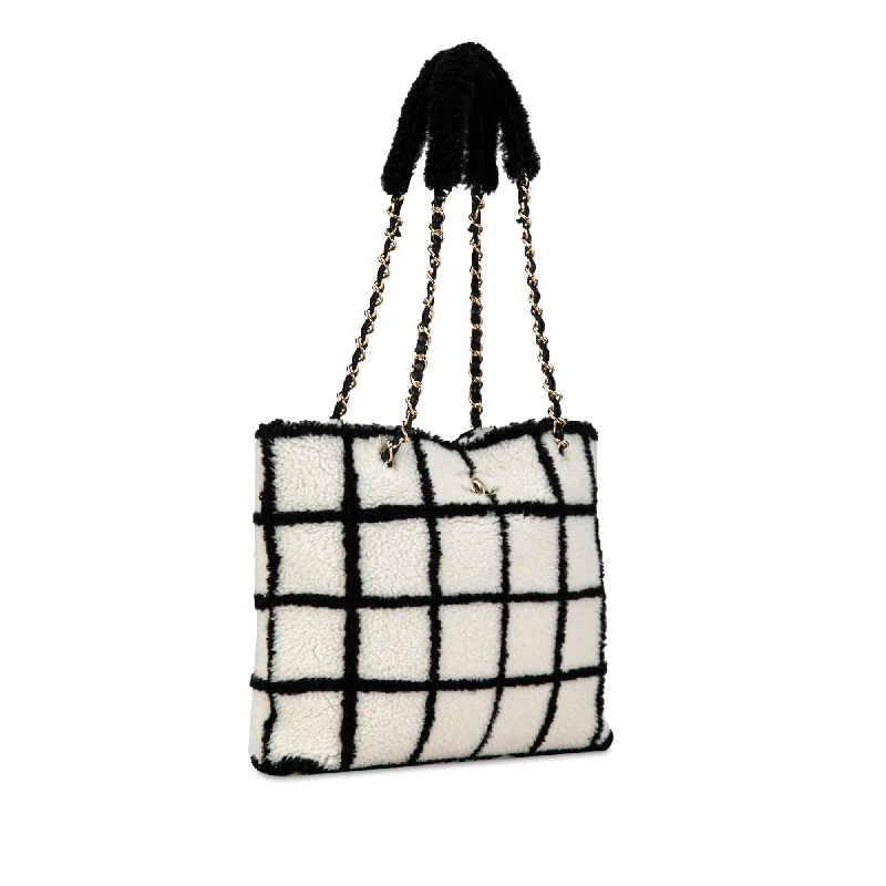 Chanel bags sale 2025CHANEL Grid Shearling Shopping Tote Tote Bag