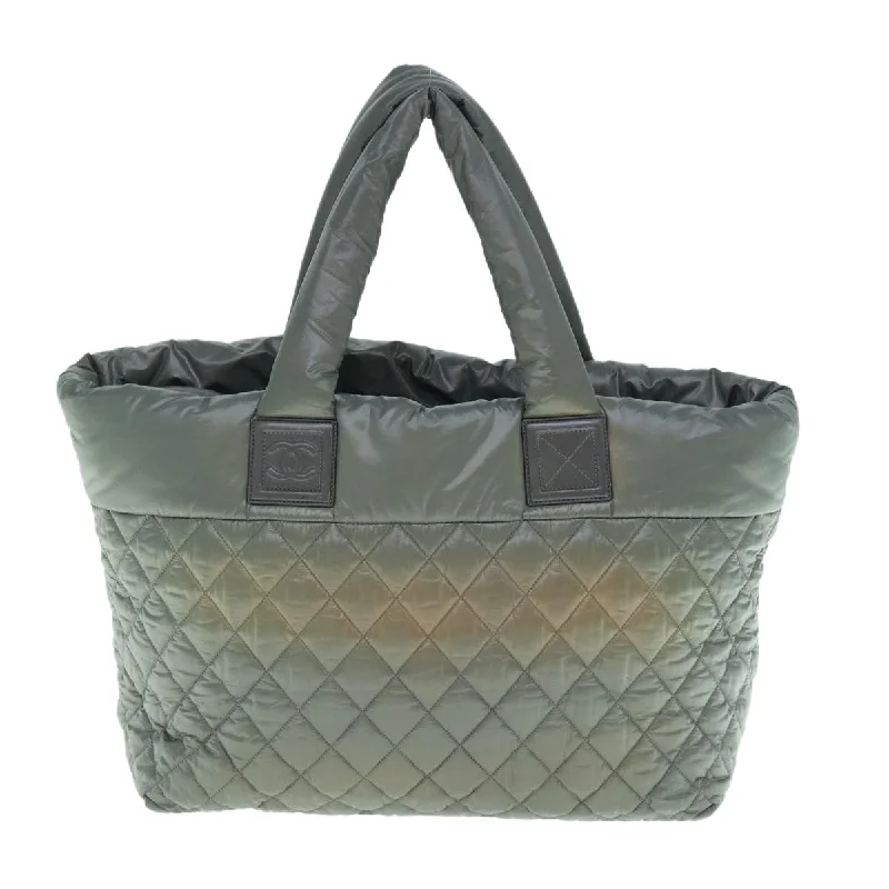 Chanel bags that pair perfectly with any outfitCHANEL Cococoon Hand Bag Nylon Gray CC Auth fm3055