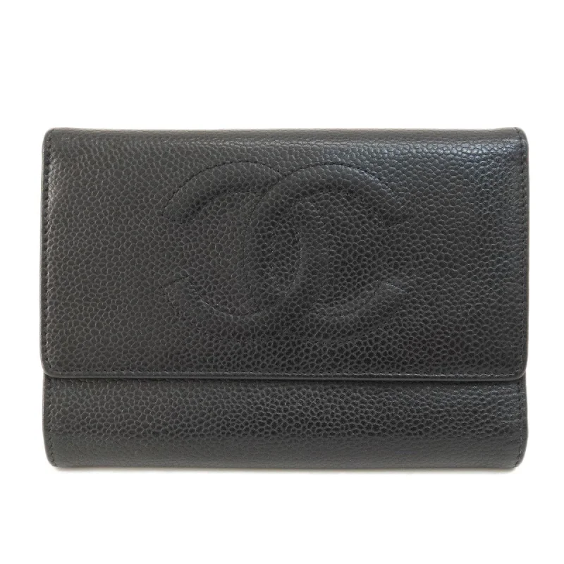 Chanel bags sale 2025Chanel Coco Mark Bi-fold Wallet Caviar Skin Women's