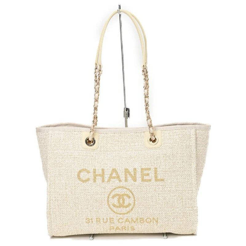 Chanel bags with modern touchesCHANEL Deauville MM Medium Chain Tote Bag A67001 Straw Canvas/Leather White/Gold B-156016