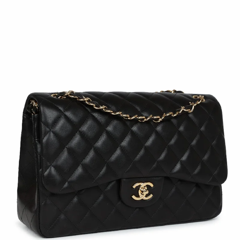 Chanel Vintage Inspired Handbag for Retro LoversChanel Jumbo Classic Double Flap Black Lambskin Gold Hardware