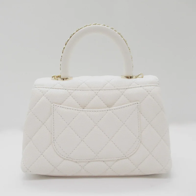 Chanel bags with iconic stitching detailsChanel Coco Handle Matrasse 2w Shoulder Bag 2way Shoulder Bag Caviar S  White AS2215