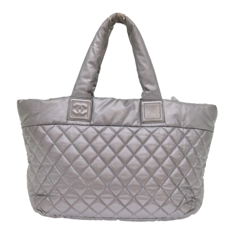 Chanel Colorful Handbag for Spring OutfitsCHANEL Cococoon Hand Bag Patent leather Silver CC Auth bs10169