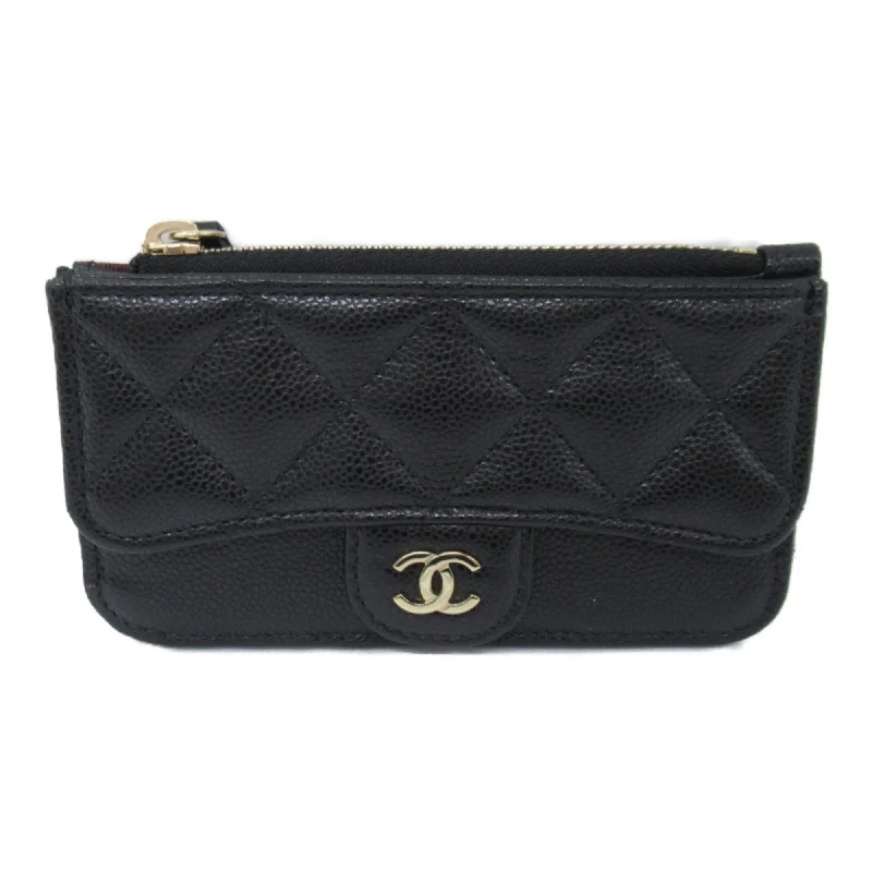 Chanel bags with exclusive seasonal releasesCHANEL coin purse Black Caviar Skin (Grained Calf)