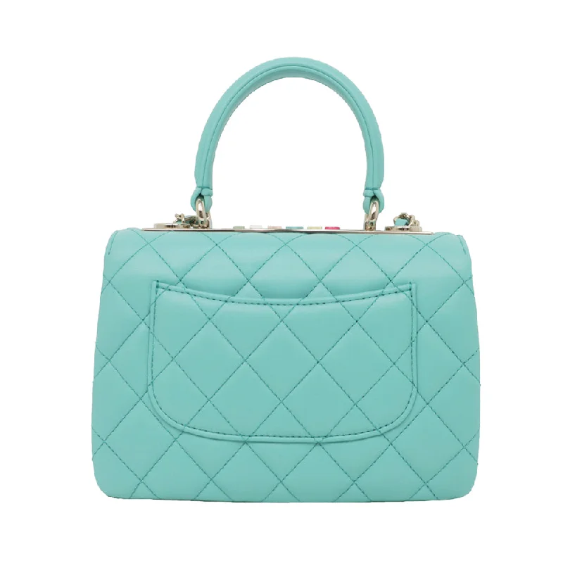 Chanel bags with the perfect balance of luxury and functionalityCHANEL Coco Handle XS  Handbag Top Handle Turquoise Blue Shoulder GD G A92990