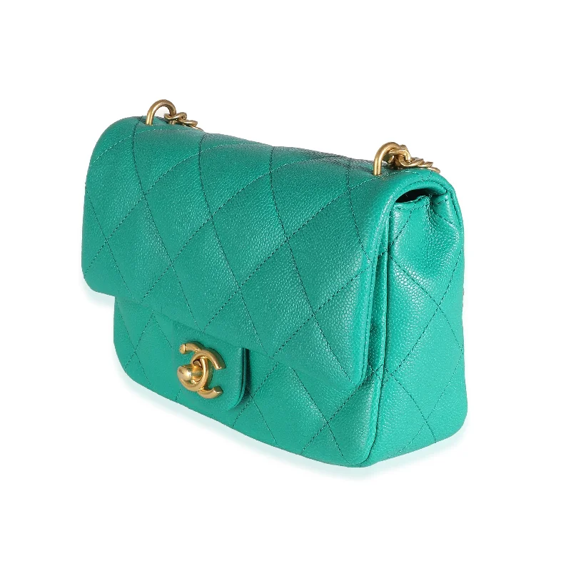 Chanel bags in luxury boutiques worldwideCHANEL Green Quilted Caviar Sweetheart Mini Flap Bag