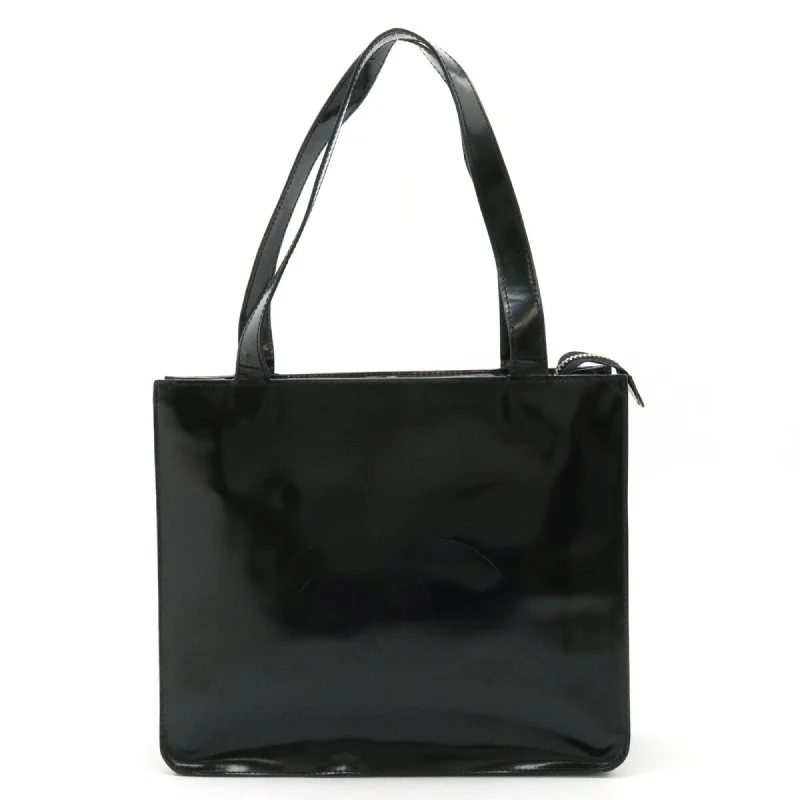 Chanel bags for those who value investment piecesCHANEL Coco Mark Tote Bag Shoulder Enamel Patent Leather Black