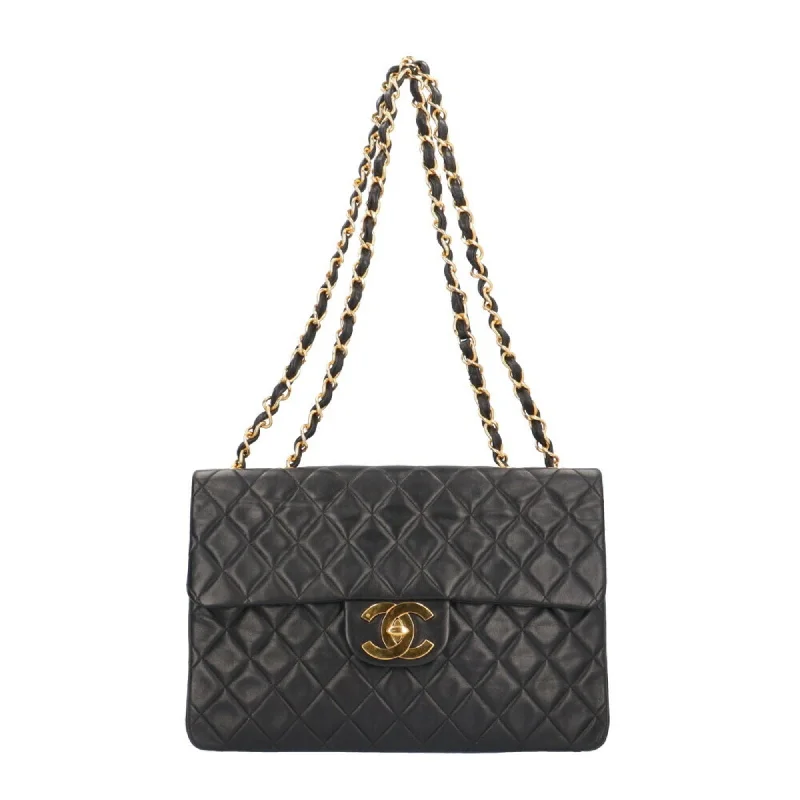 Chanel Limited Edition Handbag for CollectorsChanel Deca Matelasse 34 Shoulder Bag Lambskin Black Women's CHANEL Chain