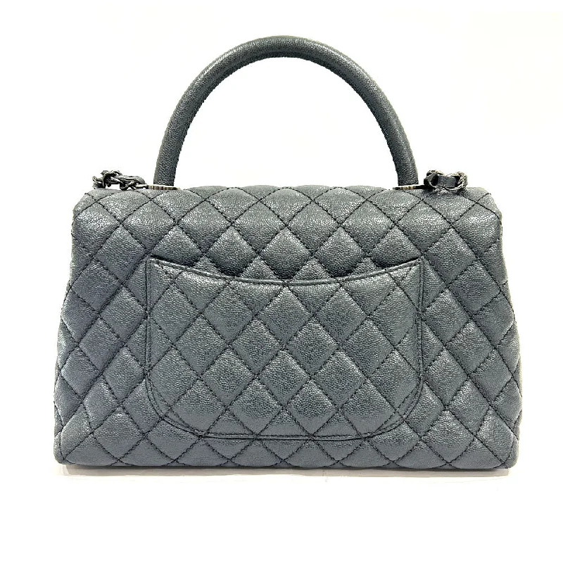 Chanel bags as wedding day accessoriesChanel Coco Handler S 29 Grey Caviar Matrasse Vintage  2WAY Handbag Leather Shoulder