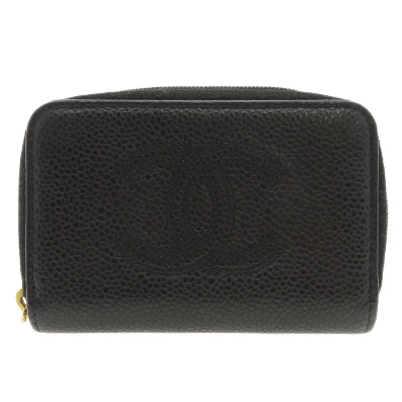 Chanel Black Handbag for Business MeetingsChanel Coco Mark Wallet/Coin Case Caviar Skin for Women