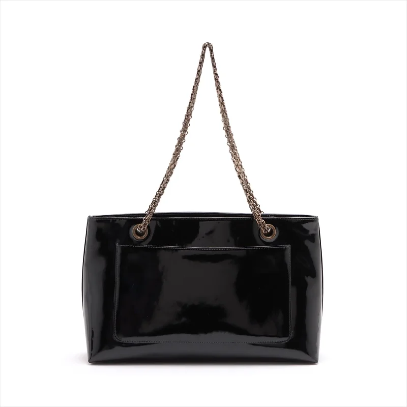 Chanel Classic Flap Bag for Evening PartyChanel Coco Patent Leather Chaintot Bag Black G  6th