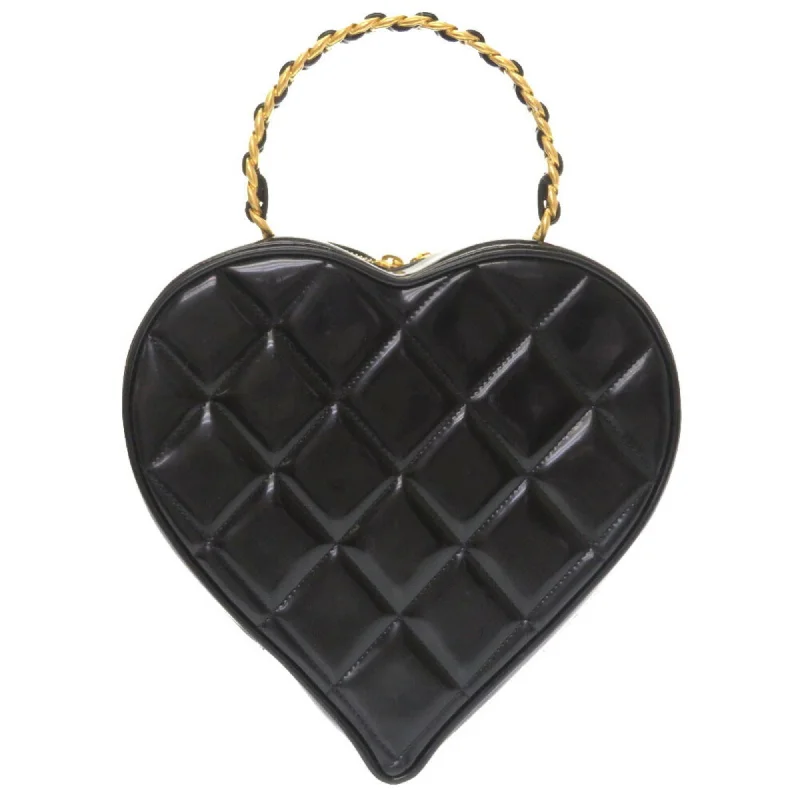 Chanel bags with classic and elegant designsChanel Heart Vanity Matrasse 3rd Patent Black Bag Coco Mark 041 CHANEL