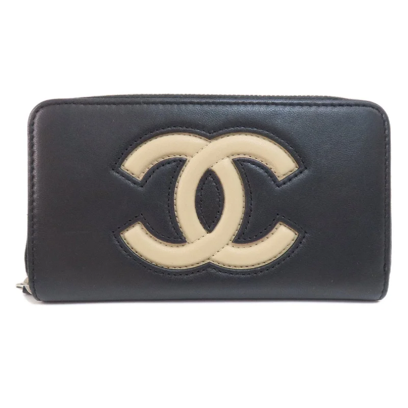 Chanel New Arrival Handbag with Gold HardwareCHANEL Coco Mark Long Wallet Leather Women's