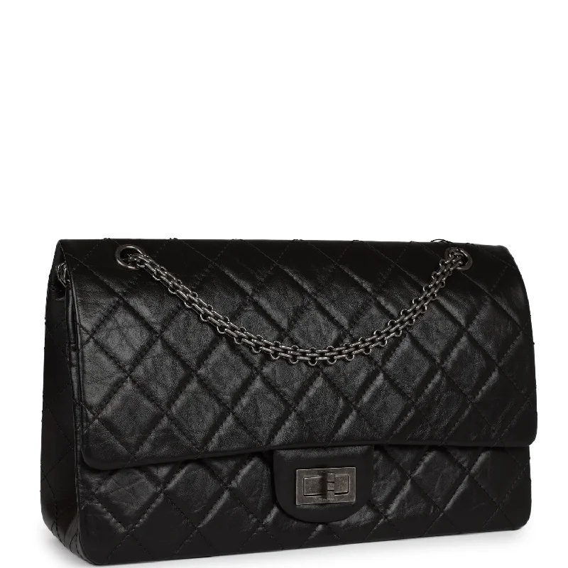 Chanel Black Handbag for Business MeetingsChanel Jumbo Reissue 227 2.55 Flap Bag Aged Calfskin Ruthenium Hardware