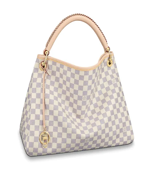 Louis Vuitton Alma bags with a monogram - embossed leather surfaceLouis Vuitton Artsy MM Damier Azur Canvas